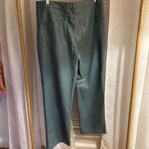 7 For All Mankind Women's Leather Pants in Blue